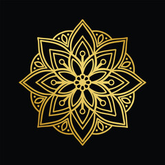  Hand drawn mandala round ornament, Pattern in the form of a mandala. Henna tattoo mandala. Mehndi style. Decorative pattern in oriental style. Coloring book page