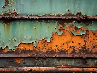 Rusty Metal Surface with Peeling Paint