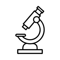 Microscope science tool vector illustration for scientific research and study