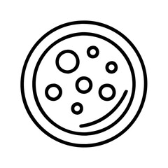 Delicious pizza with pepperoni vector icon for restaurant menu and food delivery