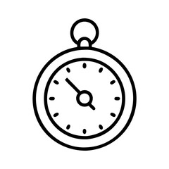 Obraz premium Vintage pocket watch illustration antique time piece icon vector graphic design