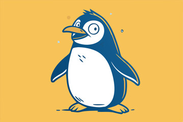 Cute Winter Penguin  – Cartoon Arctic Penguins in Hats, Scarves, and Holiday Outfits for Christmas, Kids Decor, Stickers, and Greeting Cards