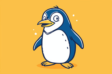 Cute Winter Penguin  – Cartoon Arctic Penguins in Hats, Scarves, and Holiday Outfits for Christmas, Kids Decor, Stickers, and Greeting Cards