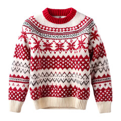Winter sweater isolated on transparent background  
