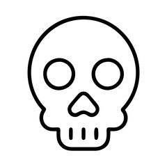 Skull vector illustration, halloween skull icon, death symbol, skeleton head art
