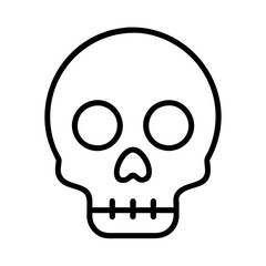 Vector graphic of a skull outline for halloween, death, and spooky designs