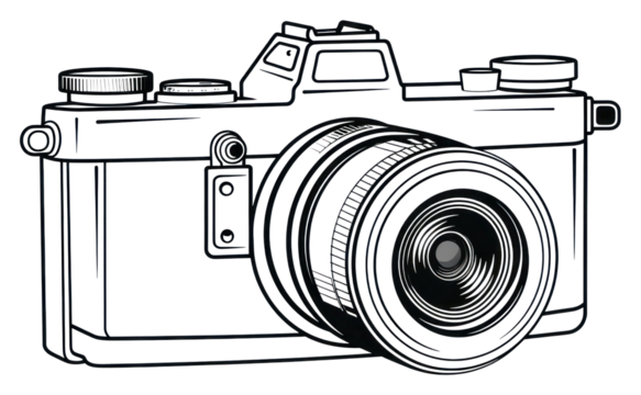 PNG Camera sketch photographing electronics.