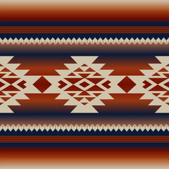Colorful vintage aztec southwest pattern. Vector aztec southwestern Navajo geometric shape seamless pattern. Ethnic geometric pattern use for fabric, textile, home decoration elements, upholstery, etc