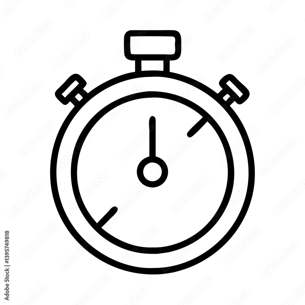 Poster stopwatch timer icon vector illustration for time management and productivity tool