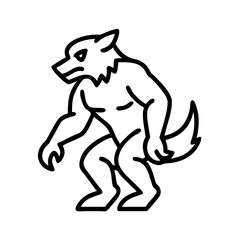 Werewolf illustration halloween monster scary beast horror fantasy creature graphic