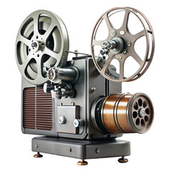 Obraz premium Old projector isolated on transparent background 