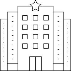 Five Star Hotel single vector illustration icon