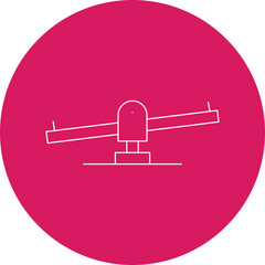 Seesaw single vector illustration icon