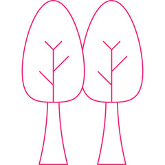 Trees single vector illustration icon