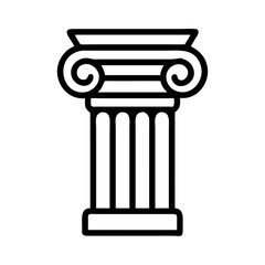 Classical Column Capital Top Icon Design
