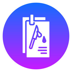 Bold Glyph Blood Forensic Sample Rounded Gradient Circle Icon