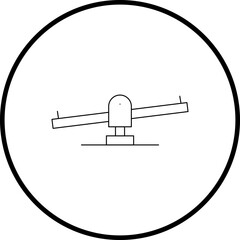 Seesaw single vector illustration icon