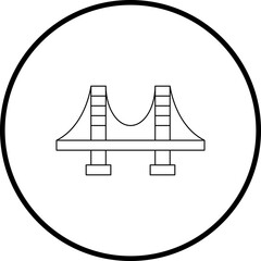 Bridge single vector illustration icon