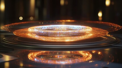 Holographic Quantum System Glowing with Swirling Bi.