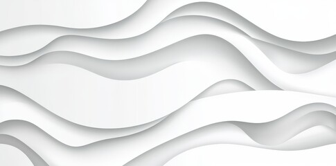 Obraz premium A contemporary white wave design for use as a background on websites, banners, posters, and brochures