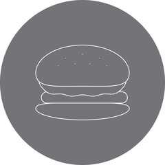 Fast Food single vector illustration icon