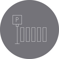 Zebra Crossing single vector illustration icon