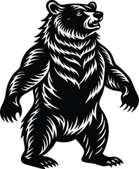 black and white bear