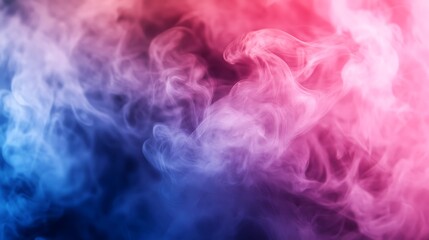 Obraz premium Colorful clouds of smoke of red and blue colors on a black background. Background from the smoke of vape