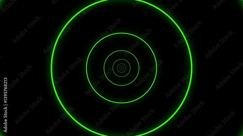 Poster abstract background with animation of flight in abstract futuristic tunnel with neon light. multi-co