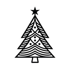 set of christmas trees