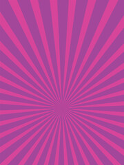 Background with pink sun rays. Abstract background with rays and lines.