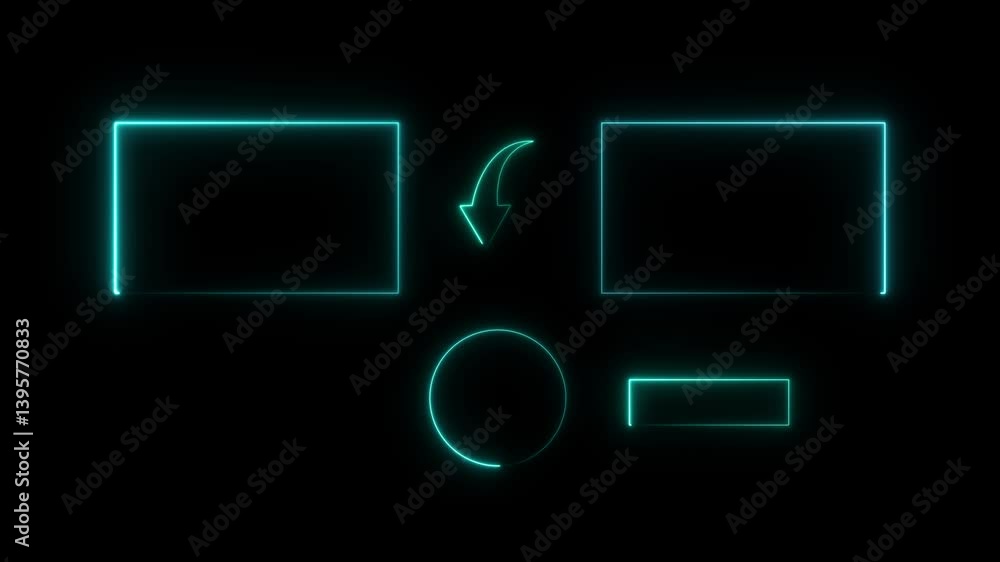 Aufkleber subscribe button and outro for gaming and video channels youtube end screen animation. neon glowing 