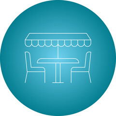 Outdoor Cafe single vector illustration icon