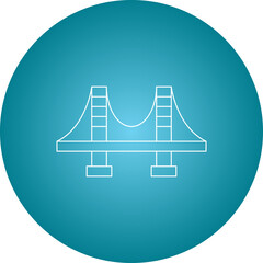 Bridge single vector illustration icon