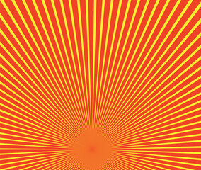 Fototapeta premium Abstract bright red rays background. Sunlight rays background. Crimson color burst background. Sun beam ray sunburst pattern background. Retro circus backdrop.