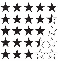 Stars customer product rating icon set, Best choice icon. Line style simple element from e-commerce icons collection. Pixel perfect simple best choice icon for web design, apps.