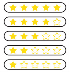 Consumer or customer product rating flat icon for apps and websites.