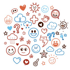 black and white hand drawn cartoon style illustrate 02.