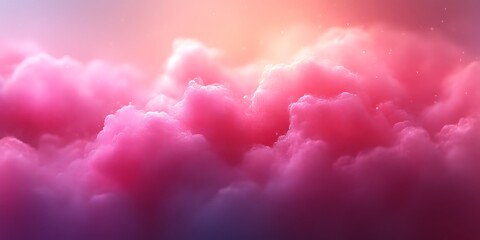 Naklejka premium Pink and purple dreamy cloudscape.