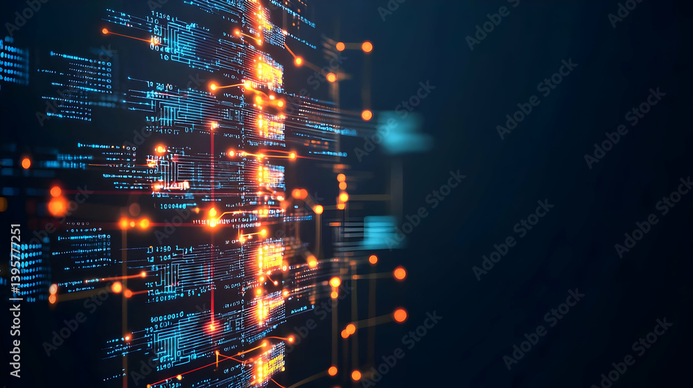 Aufkleber abstract digital circuit design pattern