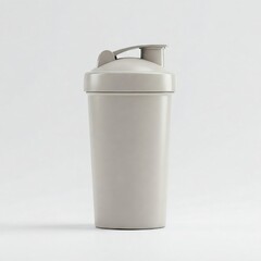 Blank Matte Shaker Bottle Template isolated on a white background