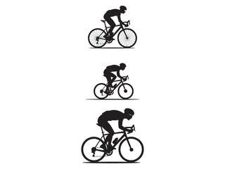 Obraz premium cyclist on a white background vector