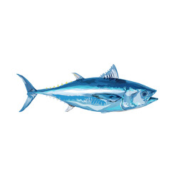 vector illustration of a tuna fish without background