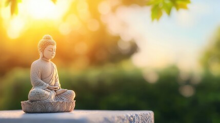 Divine A statue of a divine figure bathed in sunlight, symbolizing purity and enlightenment.