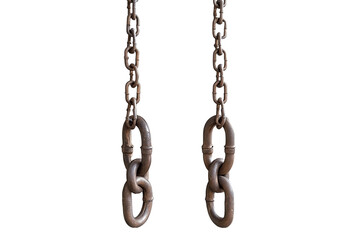 Obraz premium Strong steel chain with industrial link pattern.