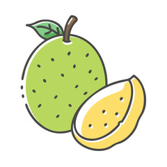 breadfruit icon, breadfruit vector illustration-simple illustration of breadfruit, perfect for breadfruit logos and icons