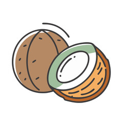 coconut icon, coconut vector illustration-simple illustration of coconut, perfect for coconut logos and icons