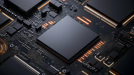 Fototapeta premium High-Tech Circuit Board With Processor