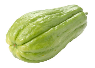 Fresh chayote vegetable or mexican cucumber isolated on transparent background Generative Ai.

