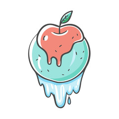 ice apple icon, ice apple vector illustration-simple illustration of ice apple, perfect for ice apple logos and icons